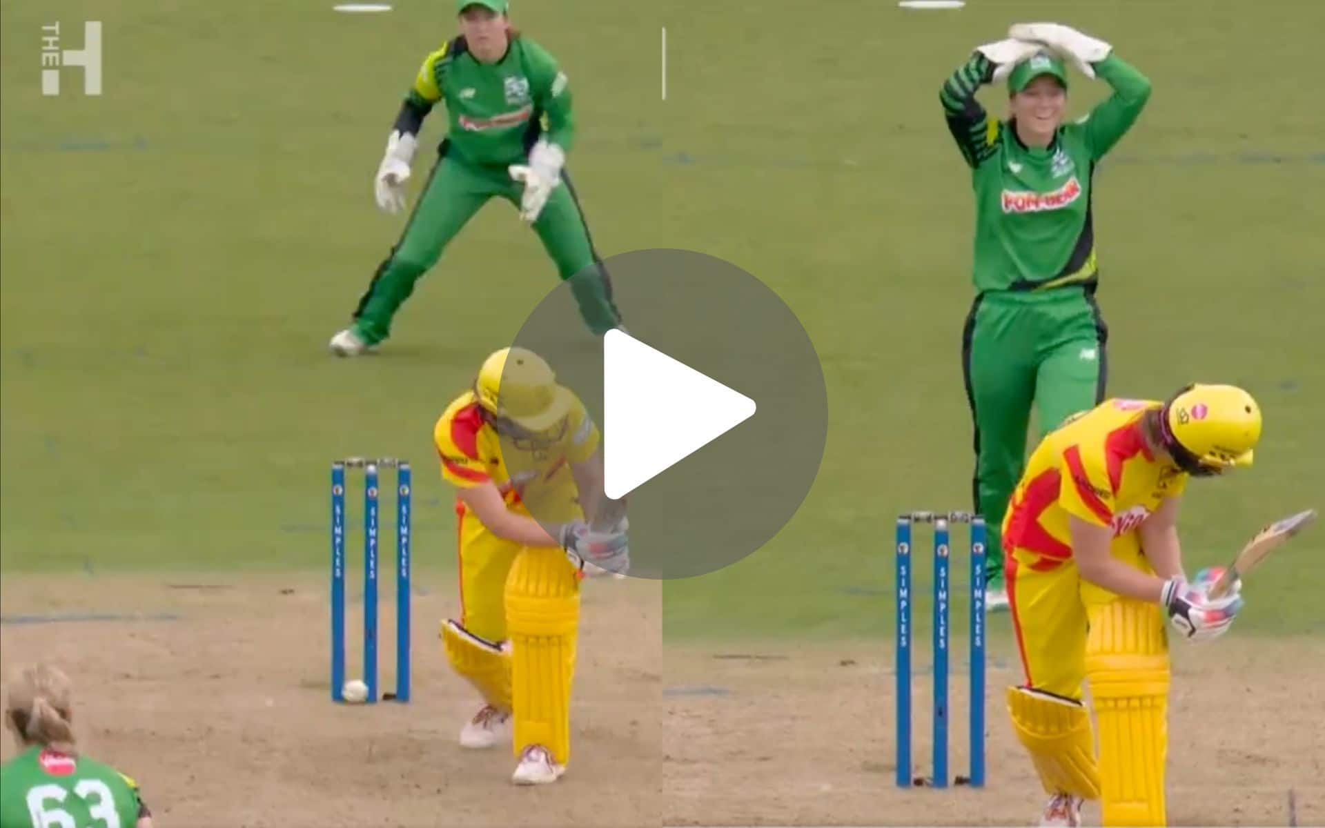 [Watch] Drama In The Hundred As Bails Refuse To Dislodge Despite Ball Hitting The Stumps